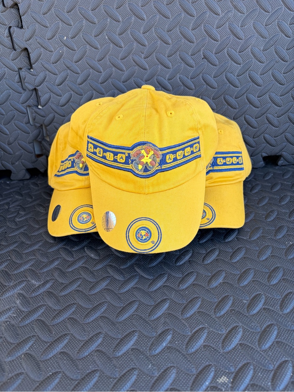 América  Aguilas Yellow Cotton Baseball Cap with Team Crest Unixes